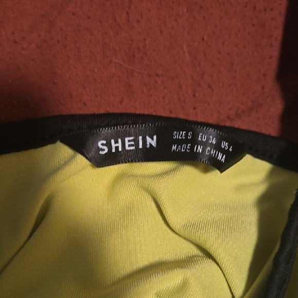 SHEIN Bright Yellow Bodysuit with Black Accents - Picture 2 of 3
